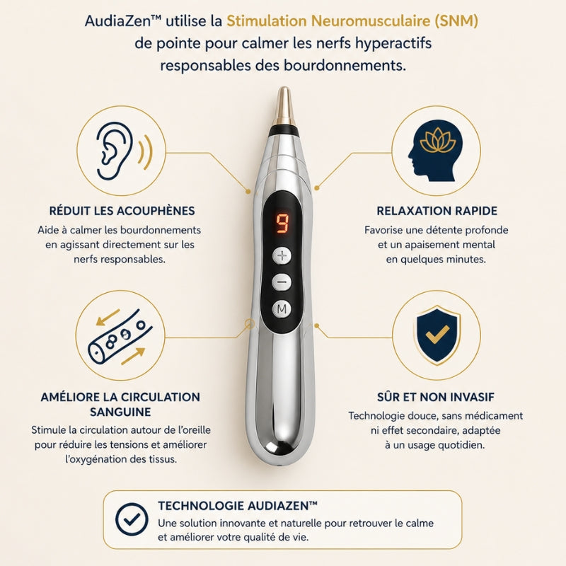AudiaZen™ | Stylo anti-acouphènes nouvelle génération